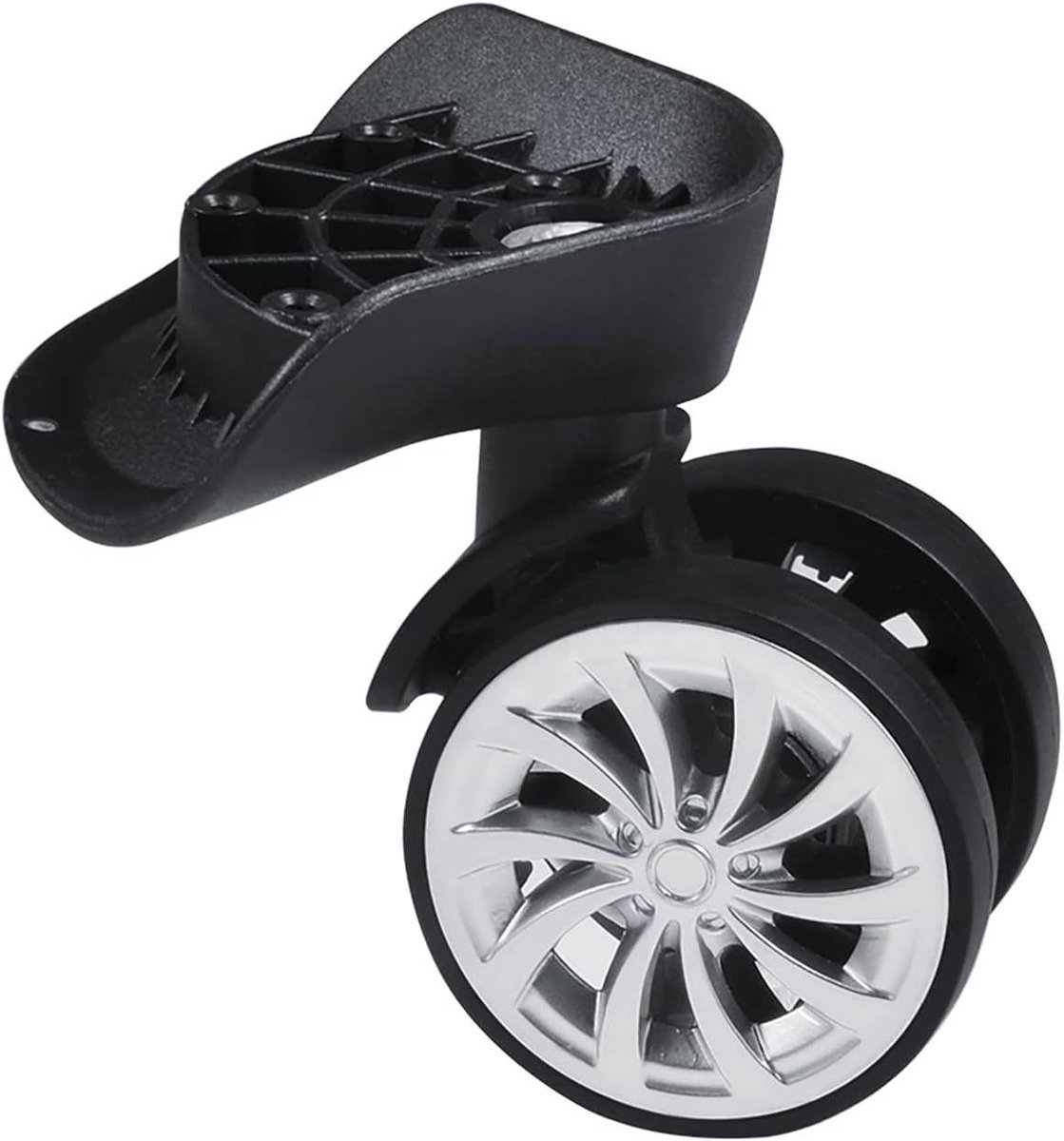 allecto plus vervangingswielen voor bagagekoffer swivel wielen plastic lagers reparatie set onderdelen voor tas douane doos wielen zwart 2 stuks