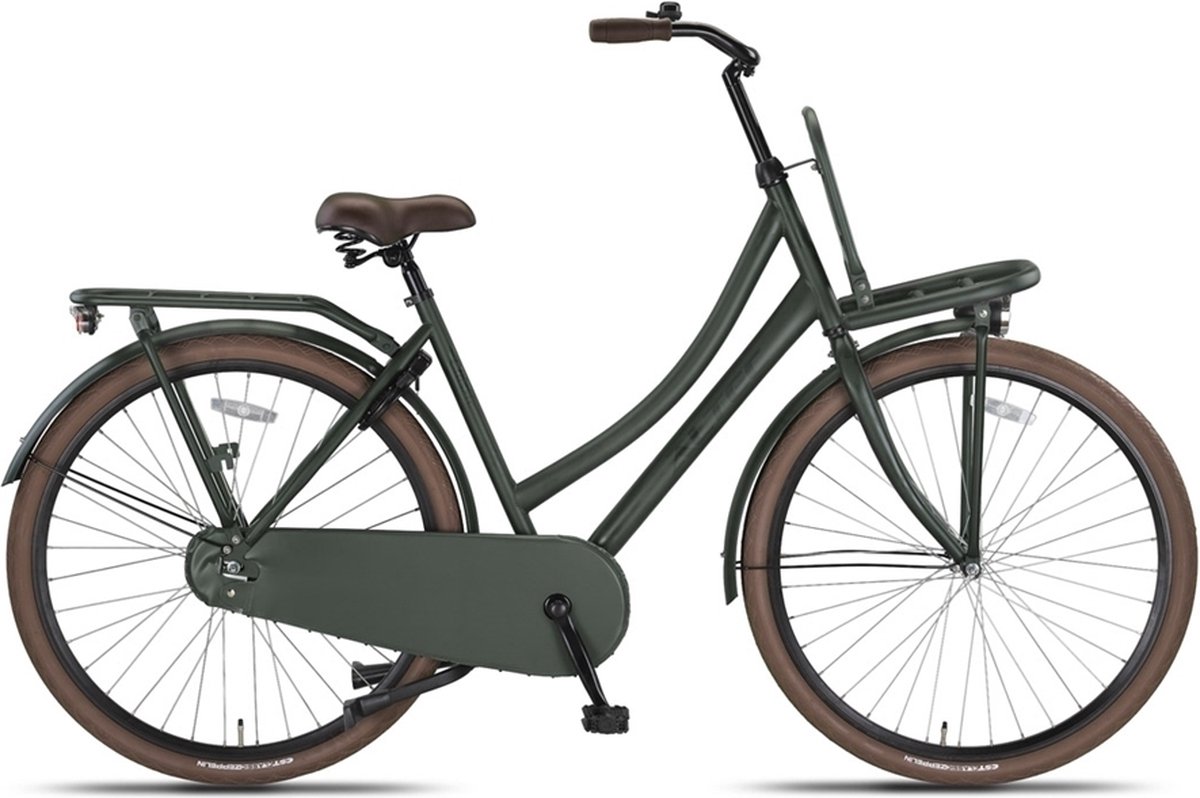 altec classic transportfiets damesfiets 28 inch 53 cm army green