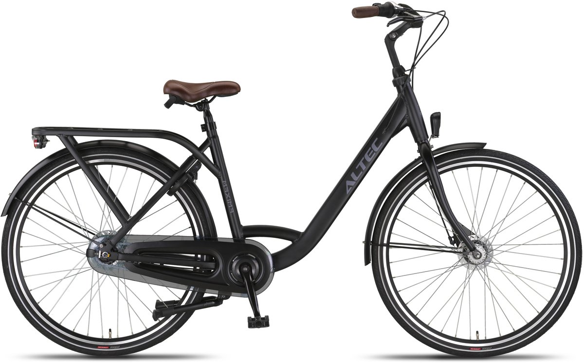 altec damesfiets maxima moederfiets 28 inch 55 cm dames 7v rollerbrake matzwart