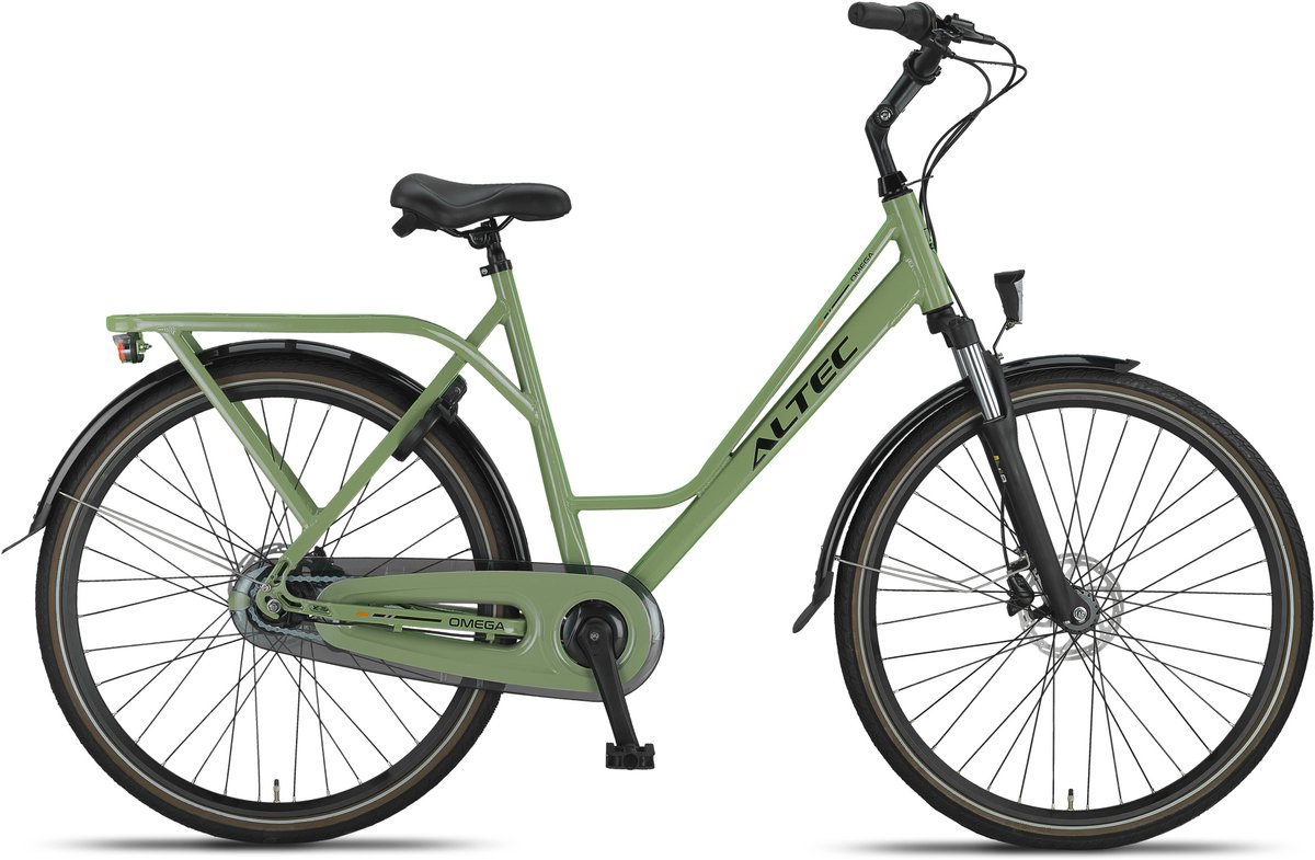 Altec Damesfiets Omega 28 Inch 55 cm Dames 7V Hydraulische schijfrem Groen Fiets kopen online