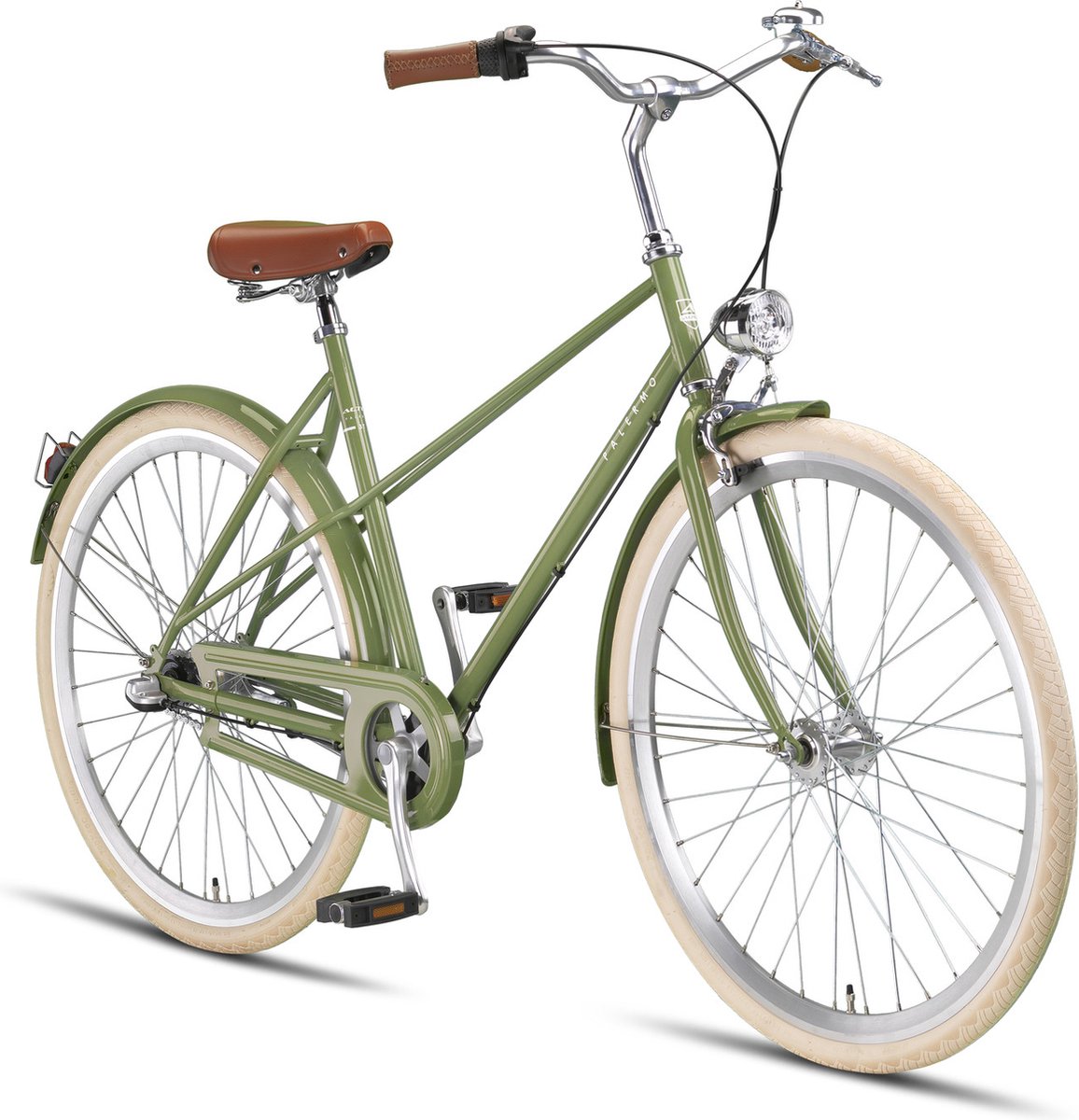 Altec Damesfiets Palermo 28 Inch 52 cm Dames 3V Terugtraprem Groen Fiets kopen online
