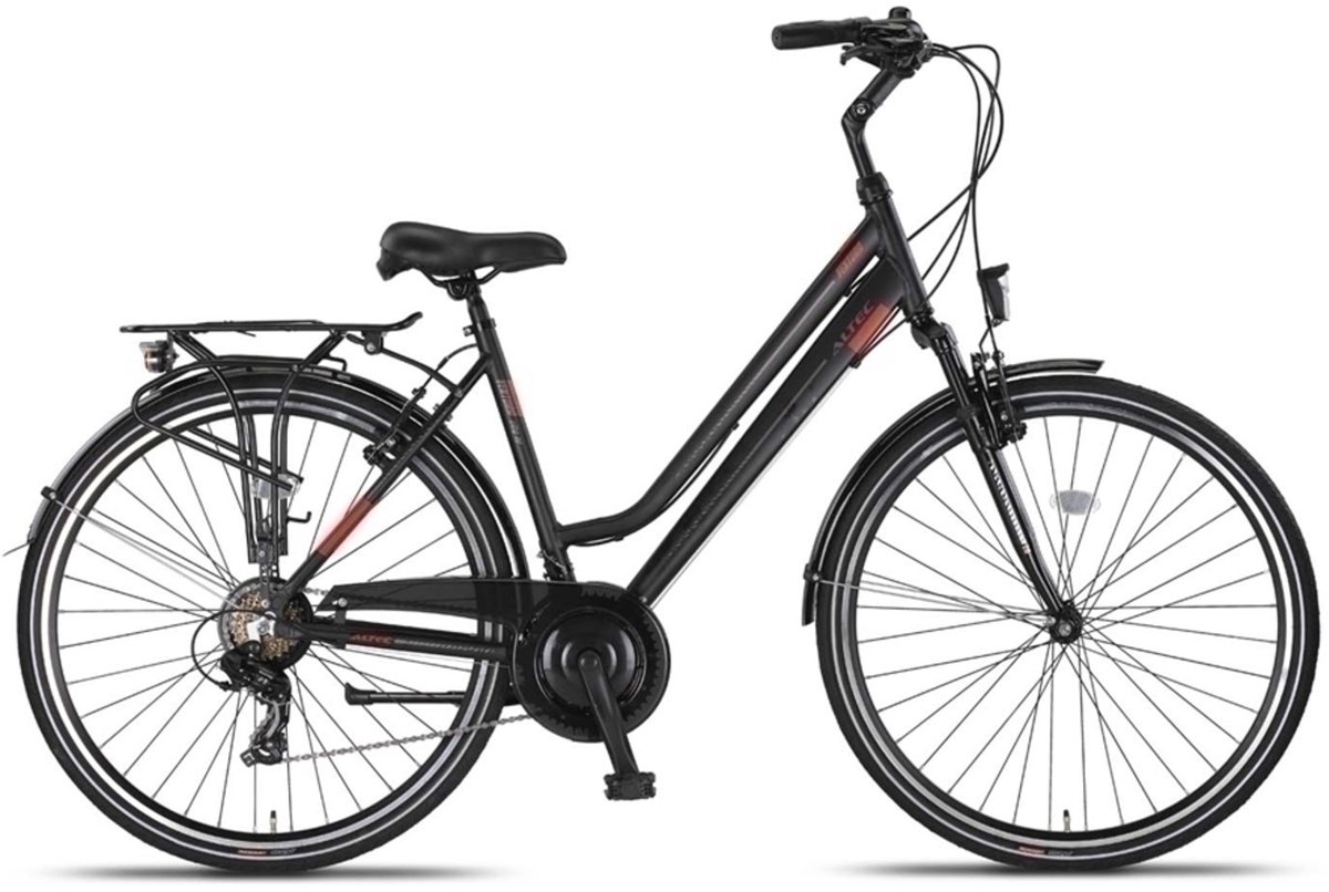 altec damesfiets ventura trekking 28 inch 50 cm dames 21v v brakes zwart