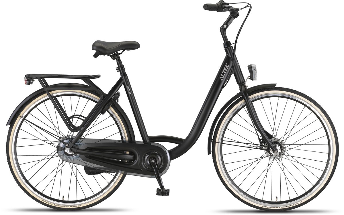 altec damesfiets walesa 28 inch 50 cm dames 3v rollerbrake matzwart
