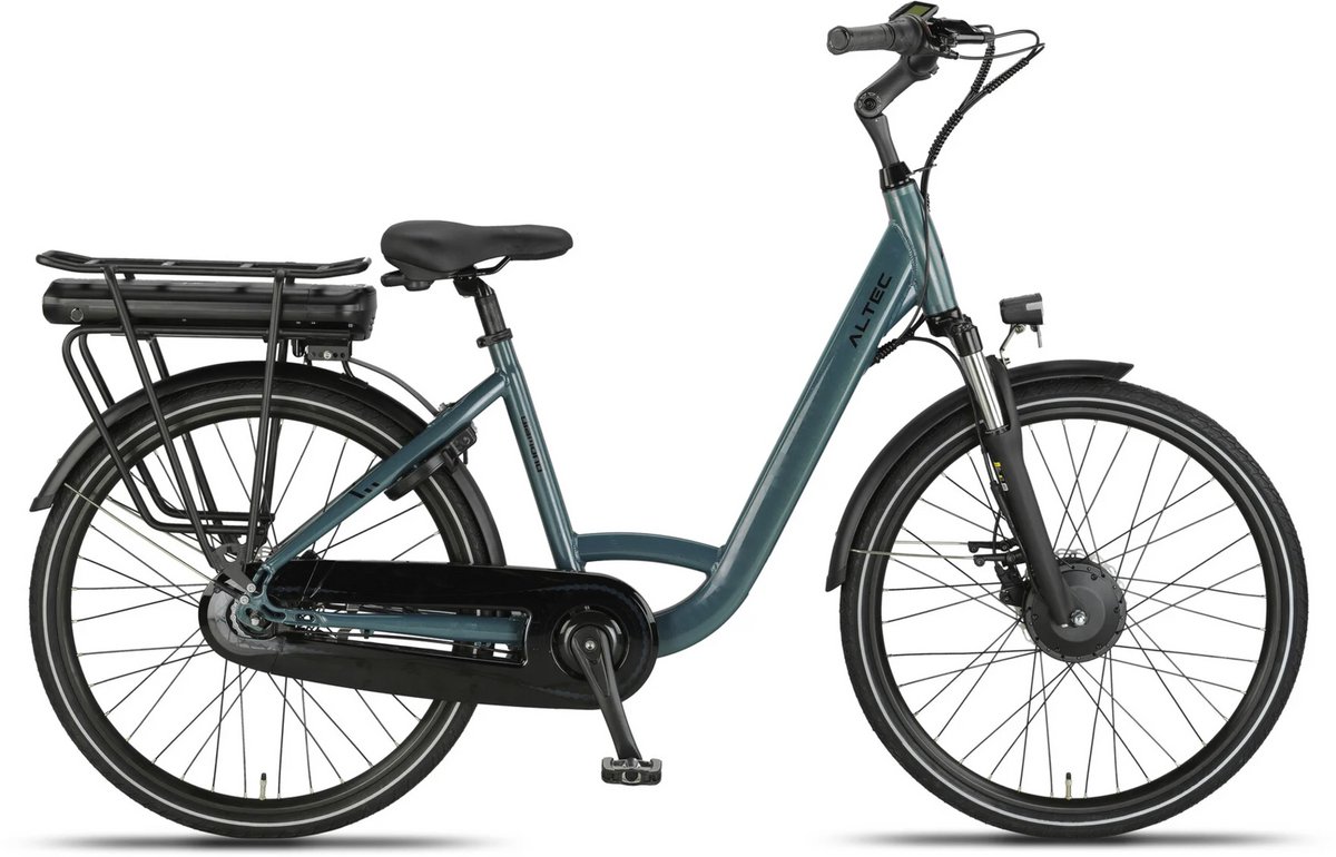 Altec Diamond - Elektrische Fiets - Glazuur Blauw - 26 inch - 44 cm - 250W (42Nm) Voorwielmotor - Accu 468Wh (36V, 13Ah) - Shimano Nexus 7 Versnellingen - Hydraulische Remmen Fiets (elektrisch) kopen online