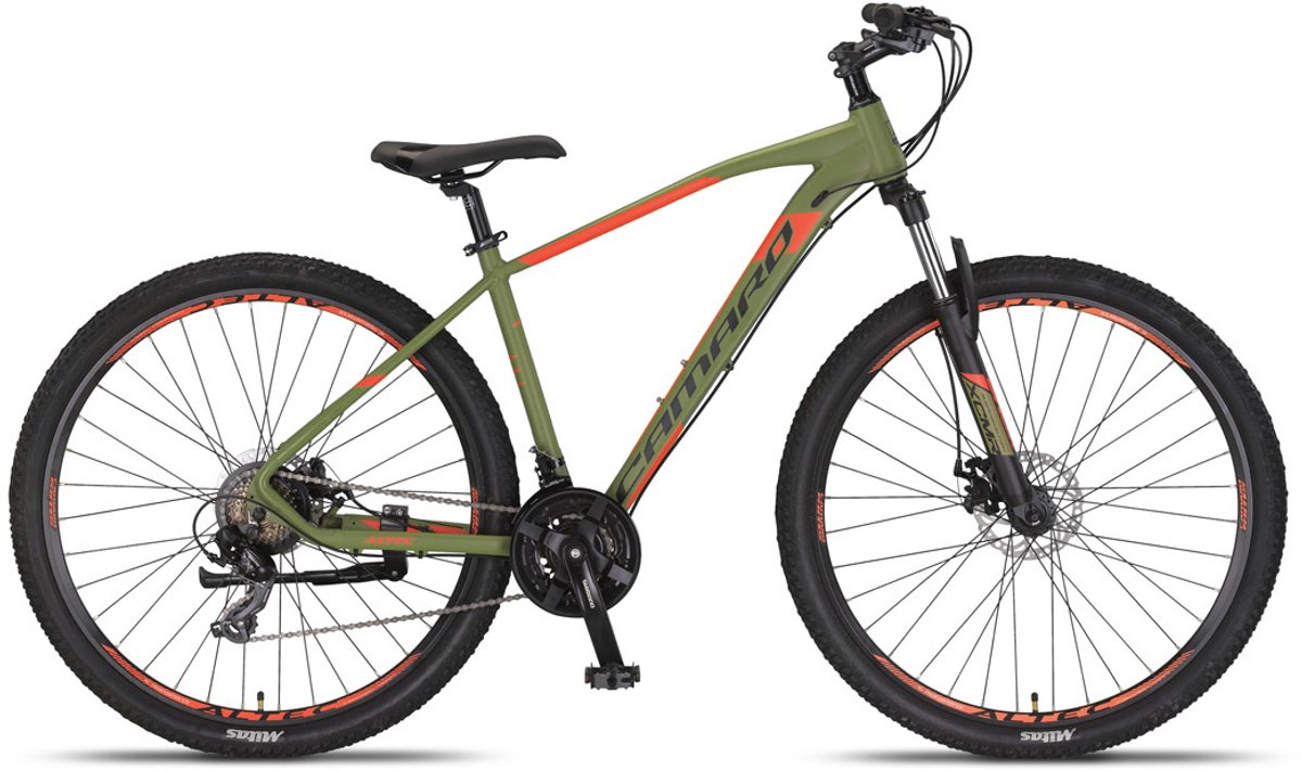altec hardtail mountainbike camaro mtb 27 5 inch 45 cm unisex 21v mechanische schijfrem legergroen rood
