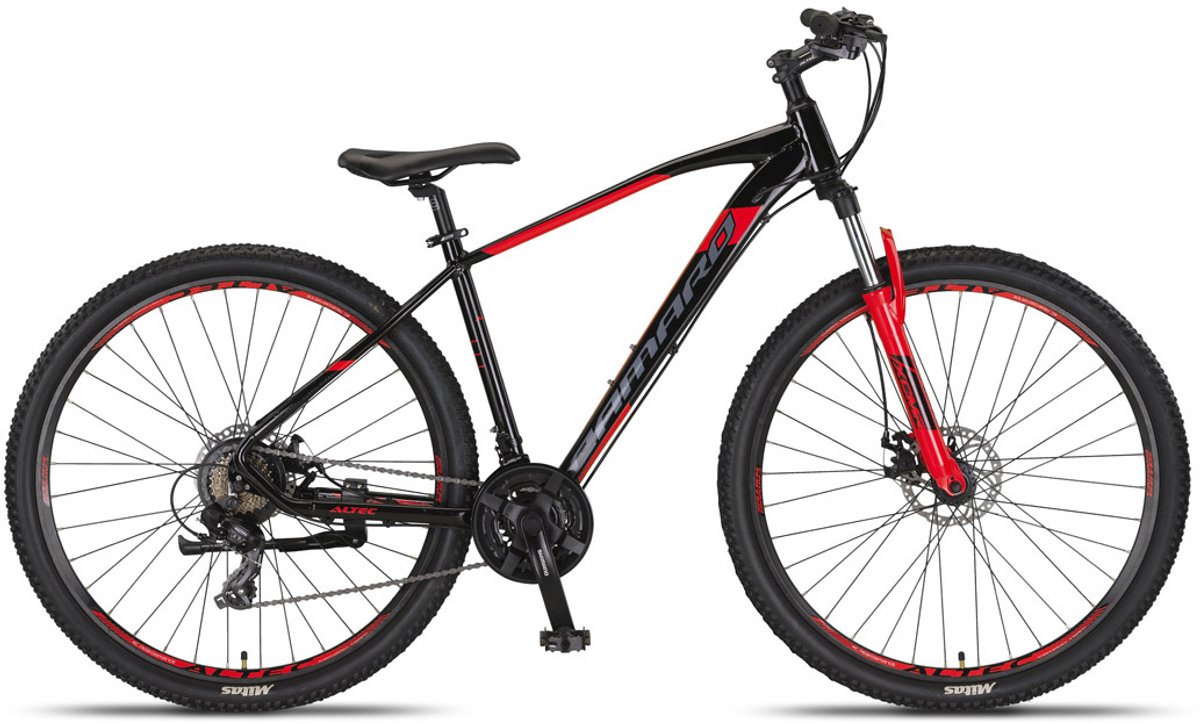 altec hardtail mountainbike camaro mtb 27 5 inch 45 cm unisex 21v mechanische schijfrem zwart rood