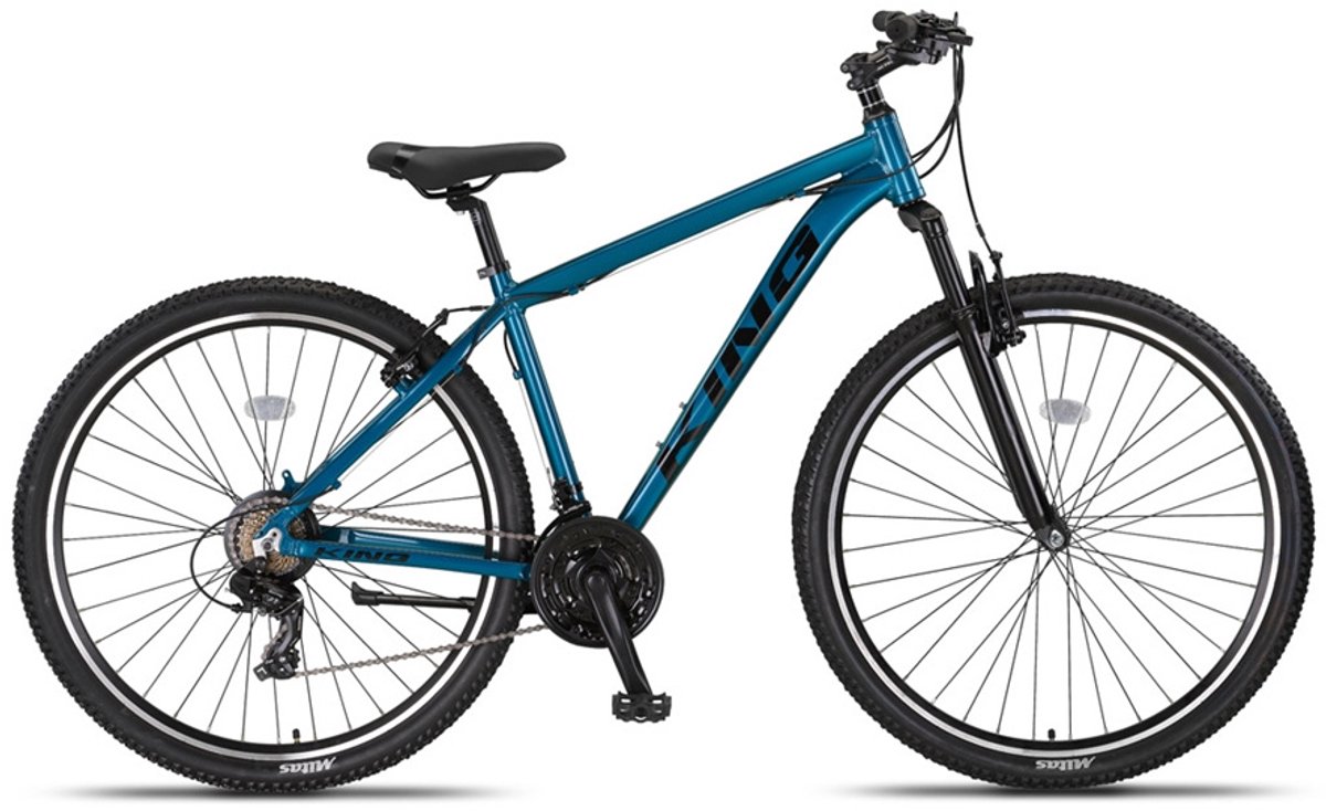 altec hardtail mountainbike king 29 inch 46 cm unisex 21v v brakes petrolblauw
