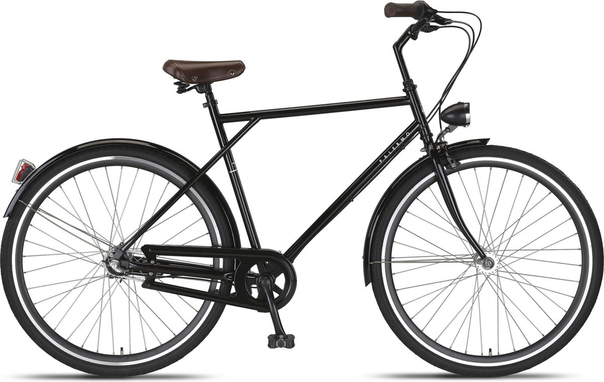 altec herenfiets palermo 28 inch 56 cm heren 3v rollerbrake zwart