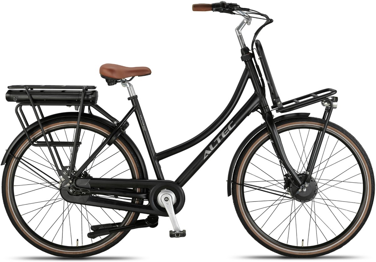 altec kratos elektrische transportfiets 28 inch hydraulische schijfremmen 53 cm 7 versnellingen zwart