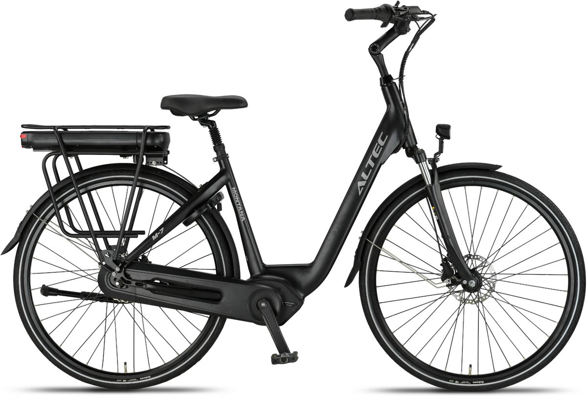 Altec Montana Next - Hydraulische Remmen - Elektrische Fiets - Mat Zwart - 28 inch - Accu 518Wh (37V, 14Ah) - 250W (65Nm) Middenmotor - Shimano Nexus 7 Versnellingen Fiets (elektrisch) kopen online