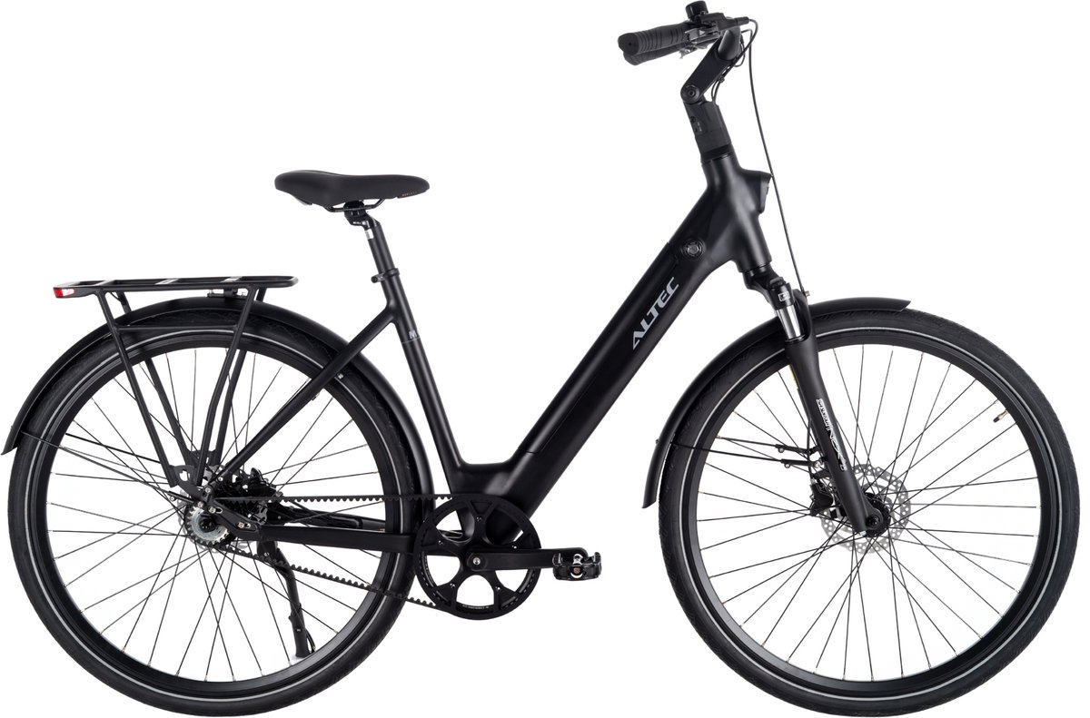 Altec Move - Elektrische Damesfiets - Urban fiets - Stadsfiets - 28 inch - 50 cm - Achterwielmotor - Hydraulische schijfremmen - Beltdrive - Zwart Fiets (elektrisch) kopen online