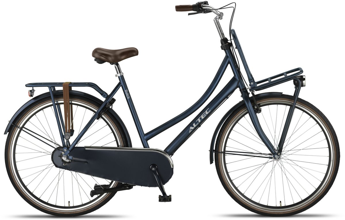 altec transportfiets dames dutch 28 inch 57 cm dames 3v terugtraprem jeansblauw