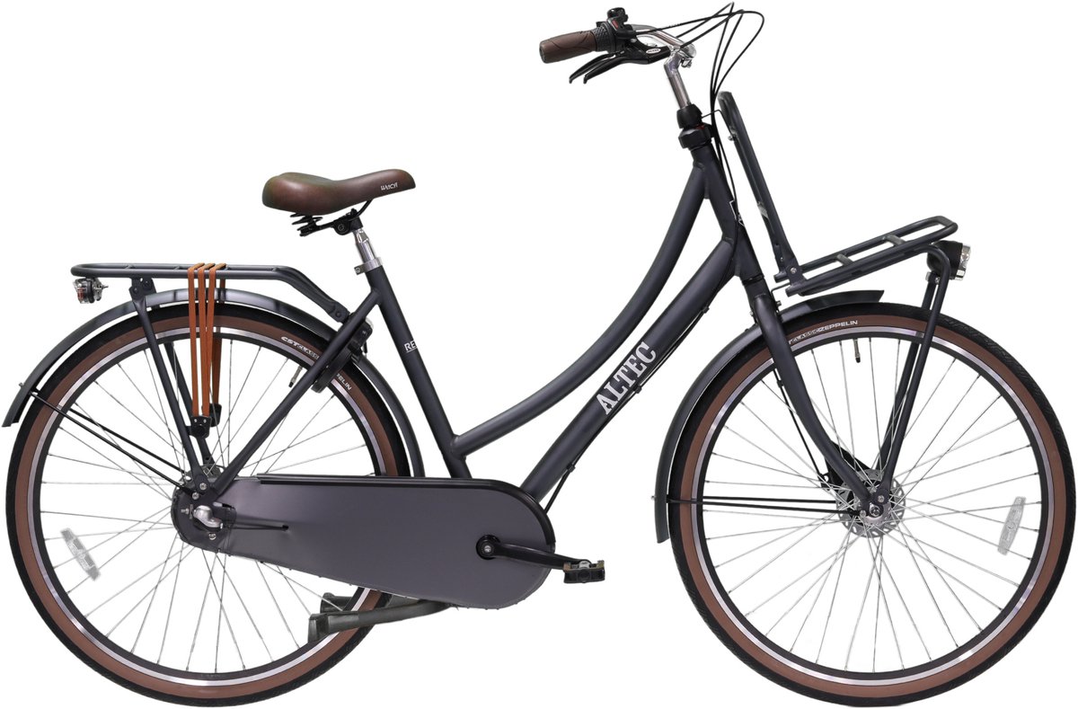 Altec Transportfiets dames Retro 28 Inch 53 cm Dames 3V Rollerbrake Donkergrijs Fiets kopen online