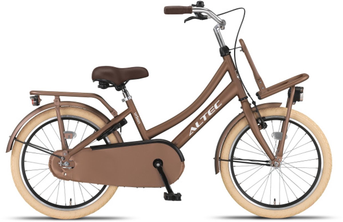 altec urban 20inch transportfiets mat zwart