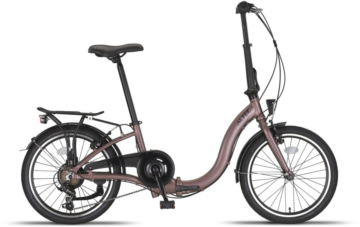 altec vouwfiets comfort 20 inch 39 cm unisex 6v v brakes terracotta