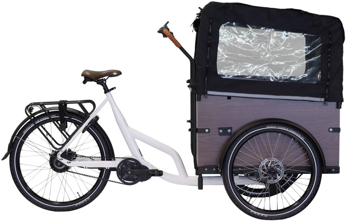 altec xcient elektrische bakfiets glans wit 26 inch 55 cm accu 540wh 17 5ah 250w 80nm bafang middenmotor belt drive hydraulische remmen