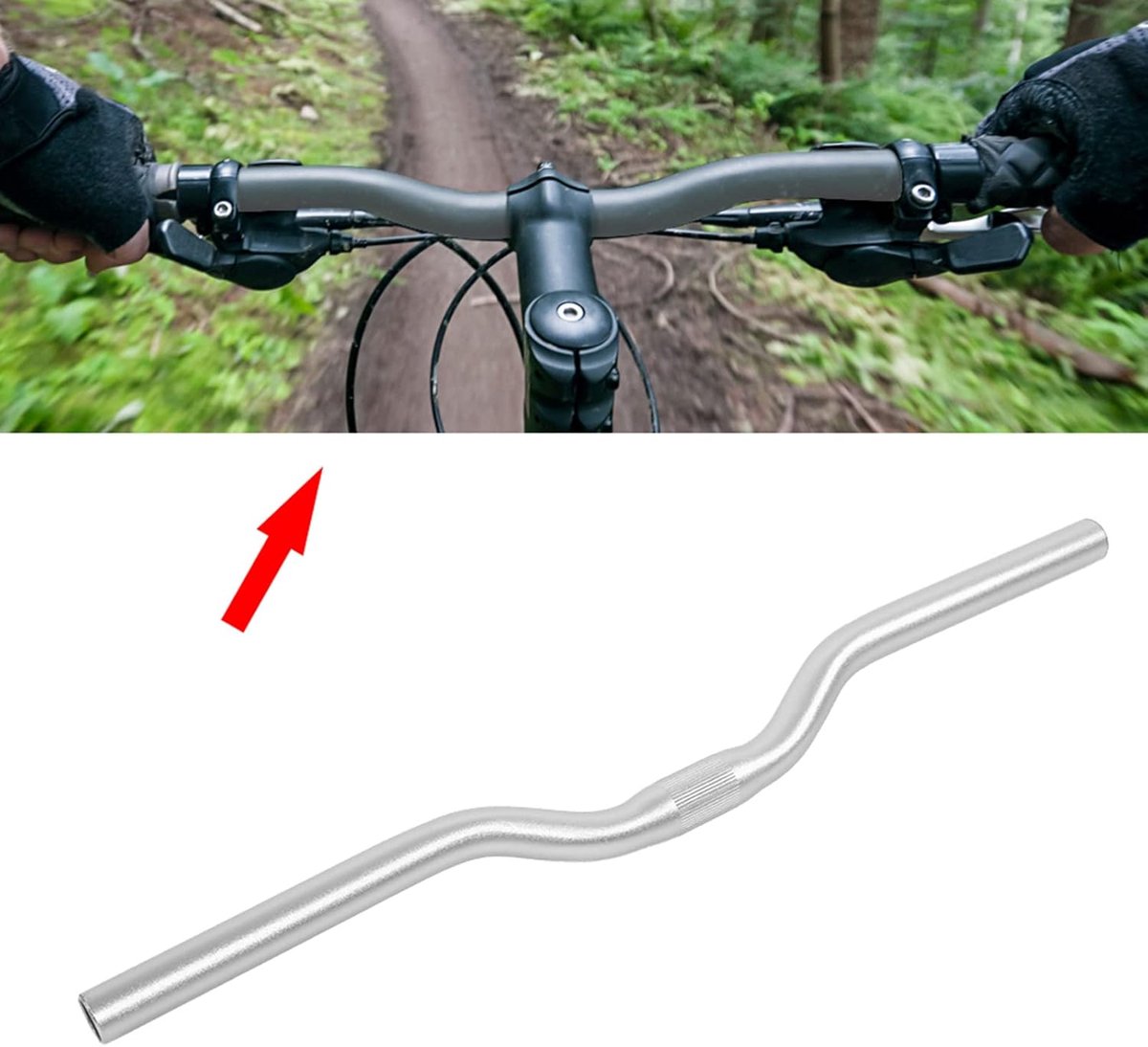 Aluminum Alloy Fixed Gear - Kinderfiets Riser Bar - Fiets Handvat 25.4mm * 520mm (Goud) Fiets kopen online