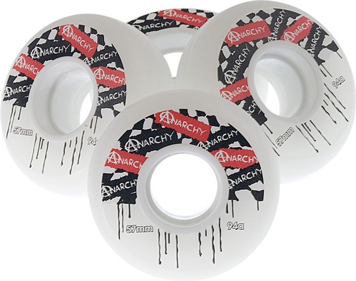 ANARCHY Aggressive Inline Skateboardwielen / Skateboard wielen - PU - 94A - 57x24 mm - Set van 4 wielen Skateonderdeel kopen online