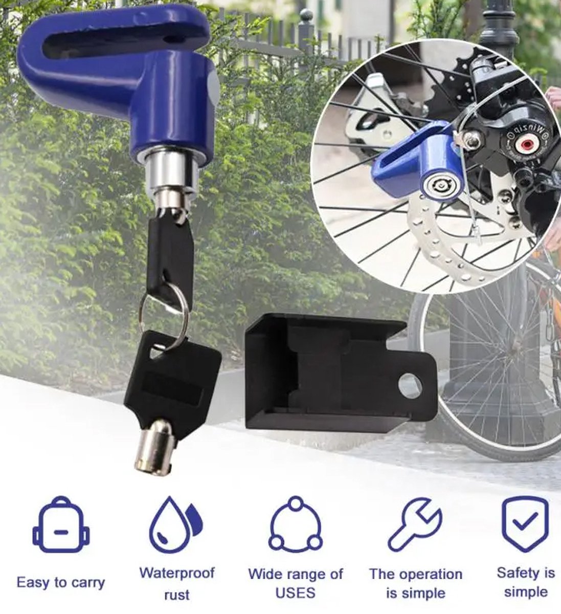 Anti-diefstal Slot Schijfrem Staaldraad Fiets Mountainbike Motorfiets Kinderfiets kopen online