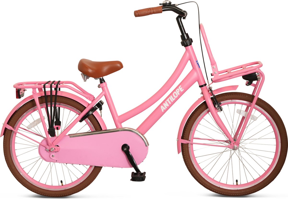 Antilope Mini Cargo Transport 22 Inch Meisjesfiets Roze Kinderfiets kopen online