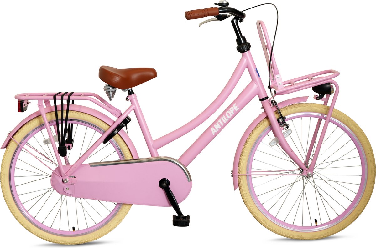 Antilope Mini Cargo Transport 24 Inch Meisjesfiets Roze Kinderfiets kopen online
