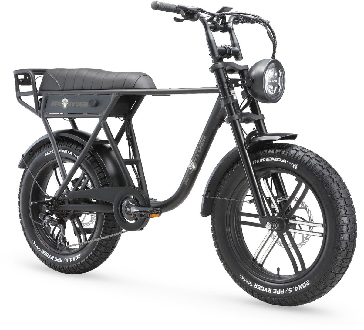 Ape Ryder A10 Pro - Fatbike - Zwart - 20x4.5 inch - Accu 36V (10Ah) - 250W Achterwielmotor - Shimano 7 Versnellingen - Hydraulische Remmen Fiets (elektrisch) kopen online