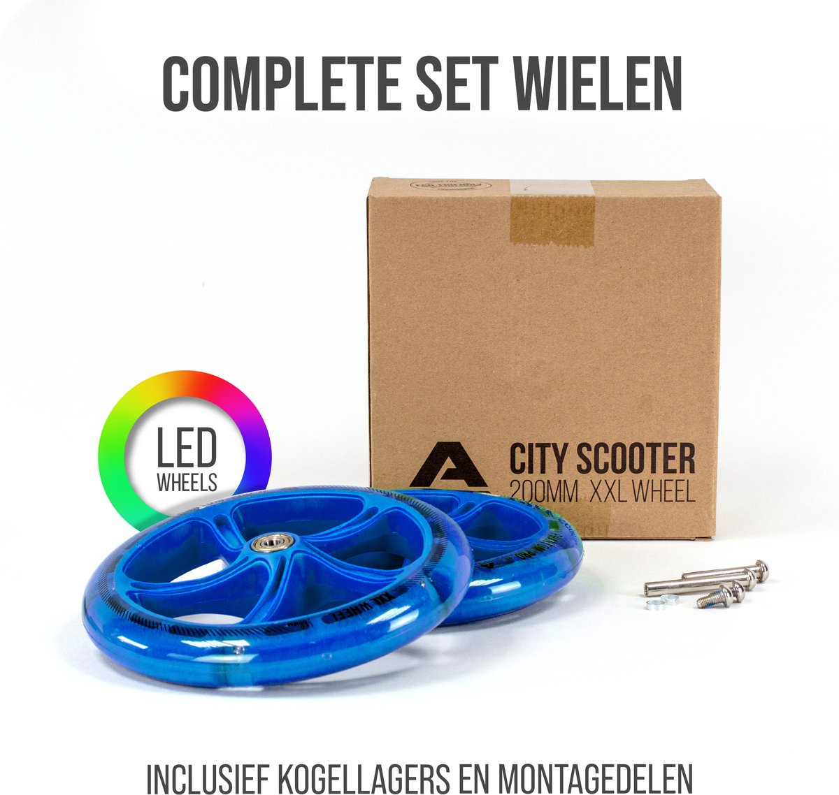 apollo city scooter 200mm vervangende led wielenset pro wheels met abec 7 kogellagers vervangende wielen voor step passend voor city scooter