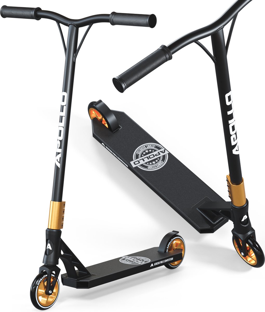 Apollo Professionele Stuntstep Genesis Pro X Competition - Zwart/Goud Step kopen online