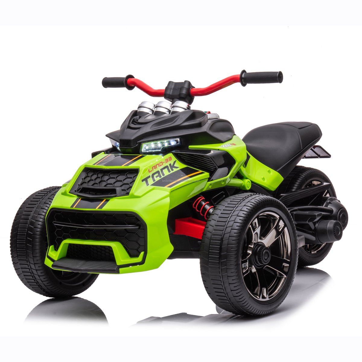 ATV E-Tank Elektrische Kinderquad Trike – 24V Accu – Groen – Met EVA Rubberen Banden, Kunstleren Zitting, LED Verlichting & Muziekfunctie Accuvoertuig kopen online