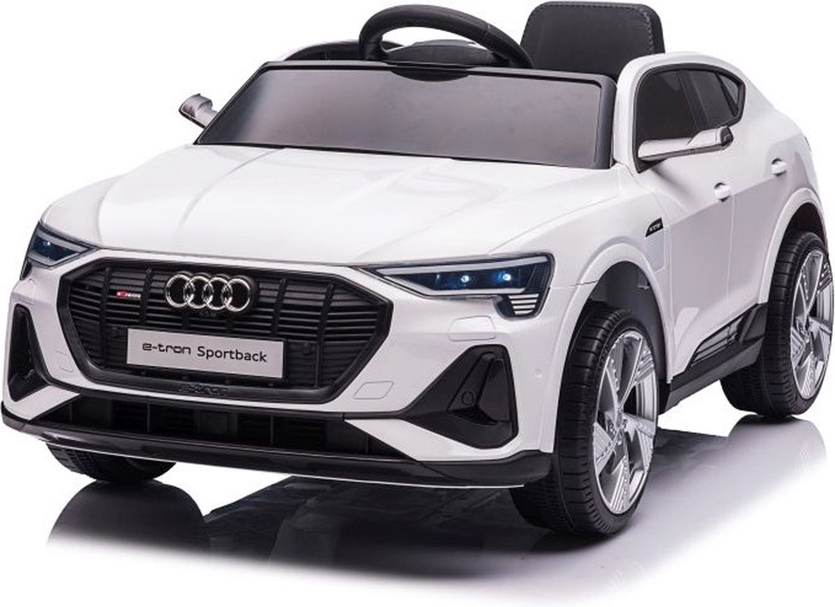 Audi e-tron 12v - music module - leather seat - rubber EVA tires Accuvoertuig kopen online
