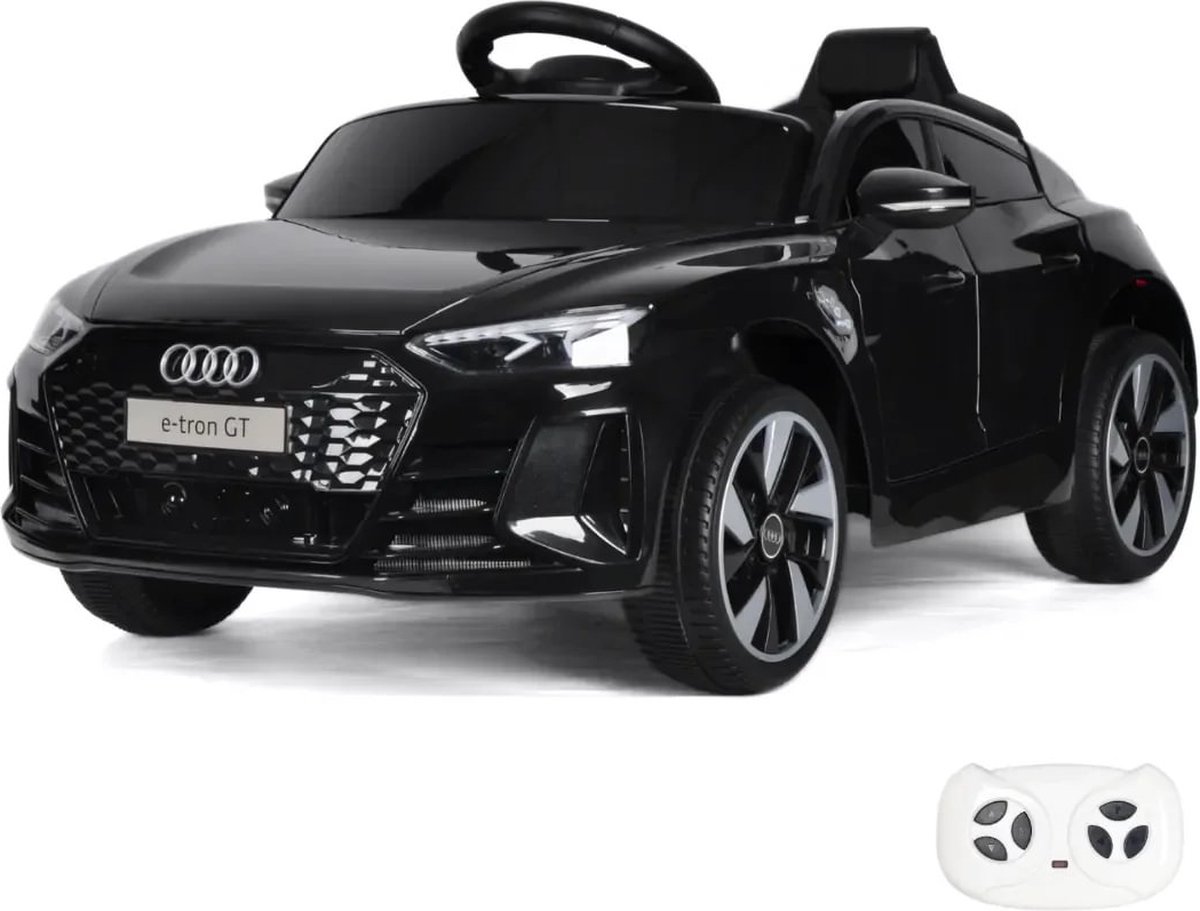 Audi e-Tron GT - Elektrische Kinderauto 12V - 1 tot 4 jaar - MP3 - Zwart Accuvoertuig kopen online