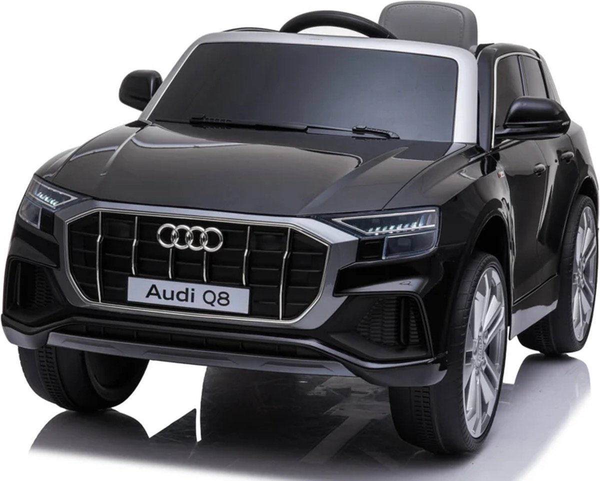 audi q8 quattro s line 12v kinderauto zwart leder eva elektrische kinderauto met afstandsbediening