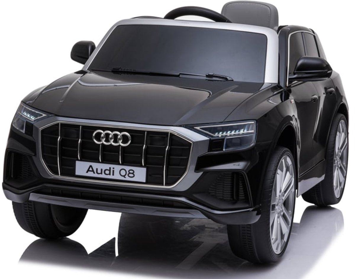 Audi Q8 Quattro Zwart - 1 persoons - Licentie Audi - Veel details incl. softstart | Elektrische kinderauto - Inclusief afstandsbediening - Gratis verzending - KiddoCars Accuvoertuig kopen online