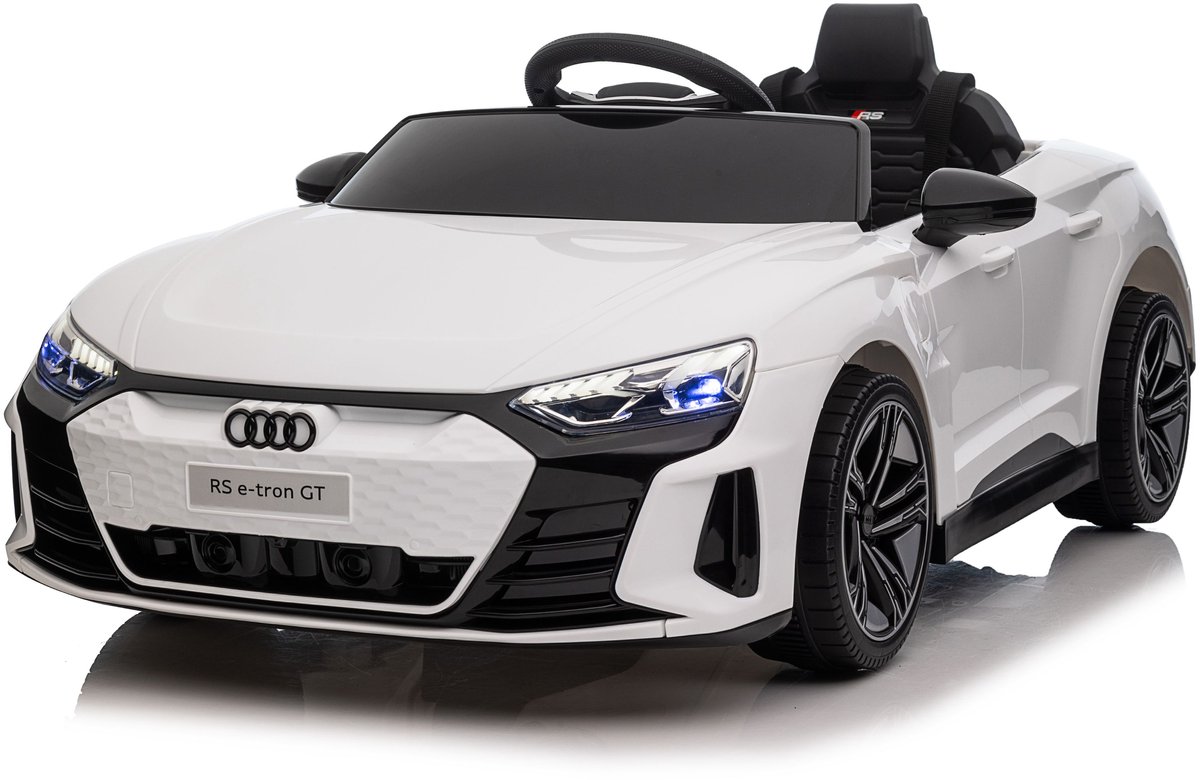 Audi RS e-tron GT Elektrische Kinderauto – 12V Accu Auto – 1-zits – Wit – Met Afstandsbediening, LED Verlichting, Kunstleren Zitting & EVA Rubberen Banden Accuvoertuig kopen online
