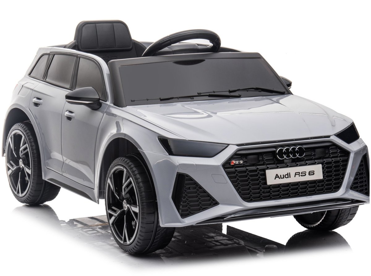 audi rs6 elektrische kinderauto nardo grijs met afstandsbediening