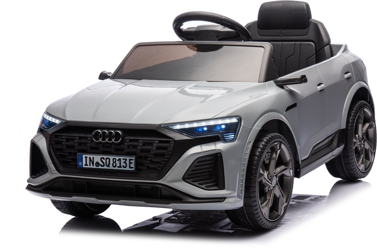 Audi SQ8 E tron - Elektrische Kinderauto 12V - 1 tot 4 jaar - Grijs Accuvoertuig kopen online