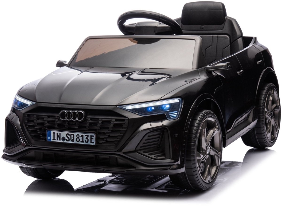 Audi SQ8 E tron - Elektrische Kinderauto 12V - 1 tot 4 jaar - Zwart Accuvoertuig kopen online