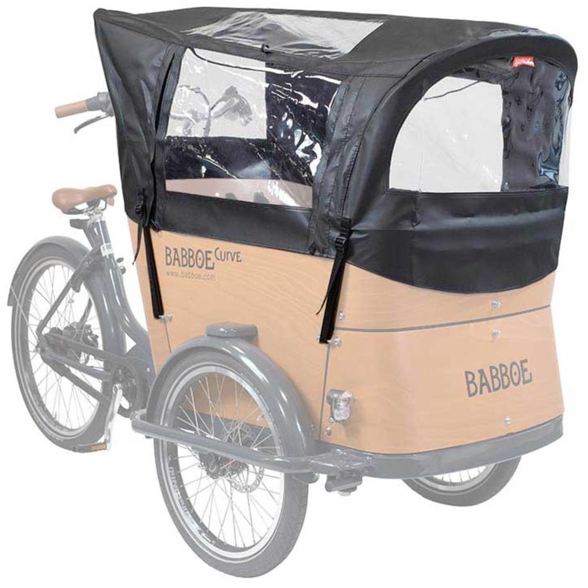 Babboe regentent Curve - zwart PVC - inclusief tentstokken Fiets kopen online