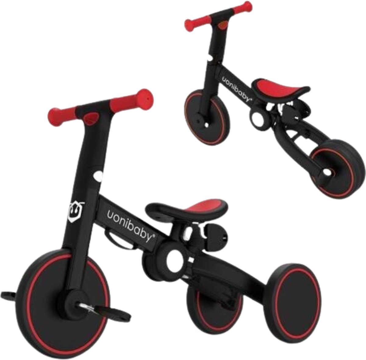 Baby Fiets - Driewieler Met Duwstang 5 In 1 - Loopfiets Met Duwstang Inklapbaar – 100% Tevredenheidsgarantie – Best Getest – Voor 1 Tot 6 Jaar - Rood Driewieler kopen online
