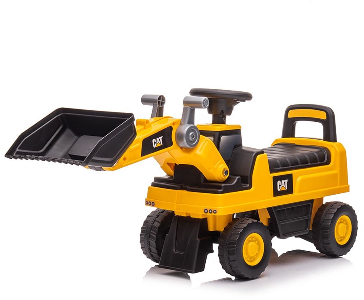 baby mix caterpillar loopauto geel loopwagen met geluid en opbergruimte