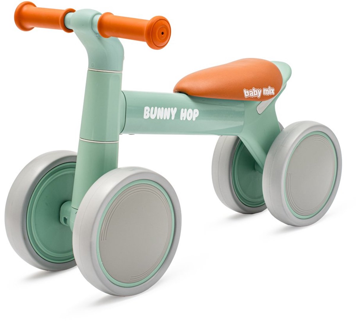 Baby Mix - Driewielige loopfiets - mintgroen - ergonomisch zadel - stevige wielen - peuterfiets - loopfiets - kinderfiets - speelfiets - driewieler - eerste fiets Loopfiets kopen online