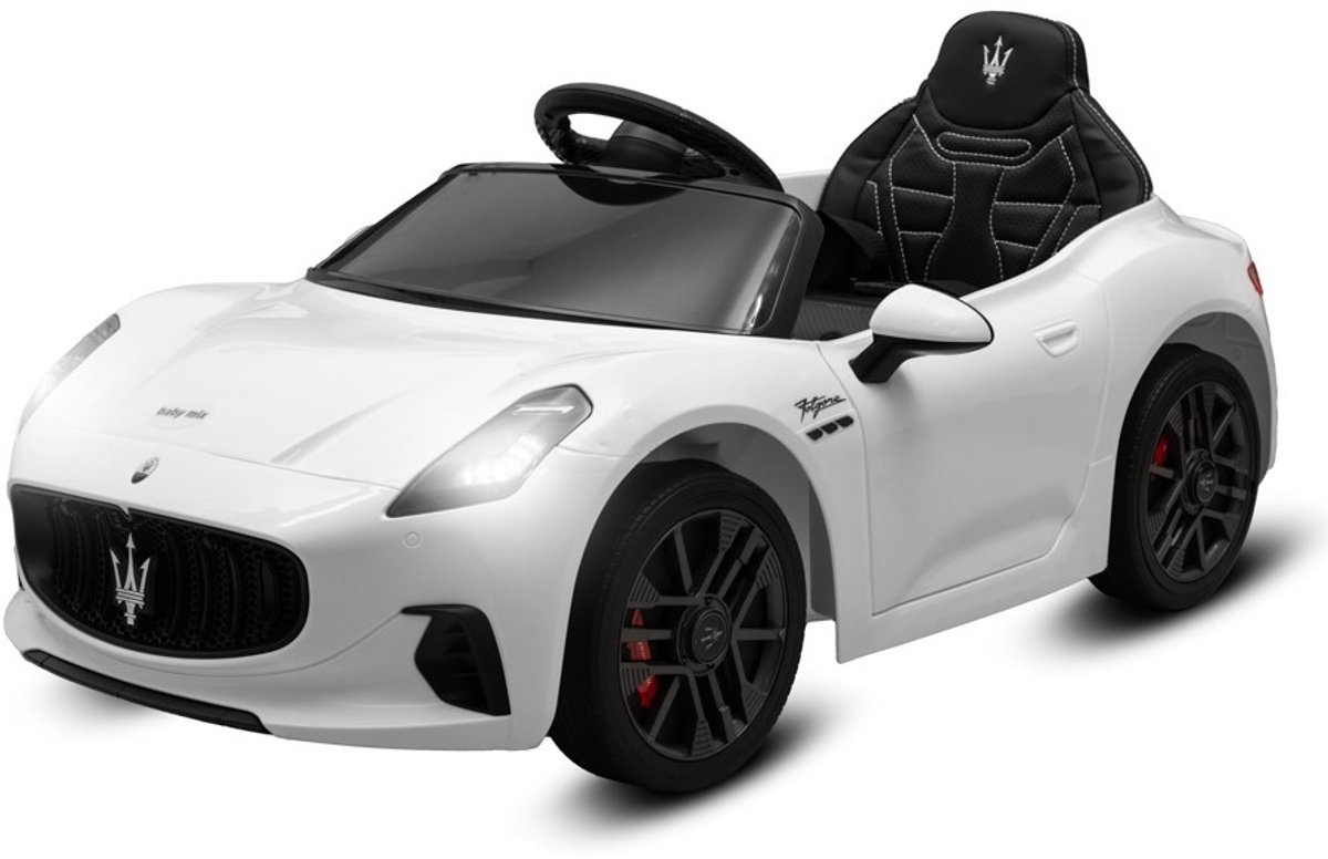 Baby Mix Elektrische Speelauto Maserati GranTurismo Wit – Luxe Kindervoertuig met Afstandsbediening Accuvoertuig kopen online
