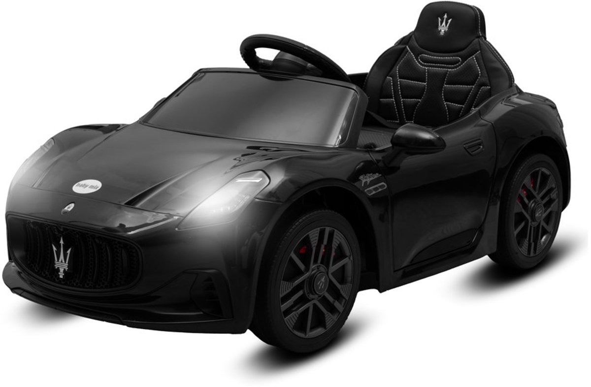 Baby Mix Elektrische Speelauto Maserati GranTurismo Zwart – Luxe Kindervoertuig met Afstandsbediening Accuvoertuig kopen online