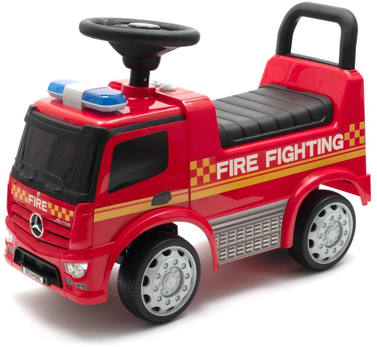 baby mix loopauto mercedes brandweer rood met geluid licht vanaf 1 jaar