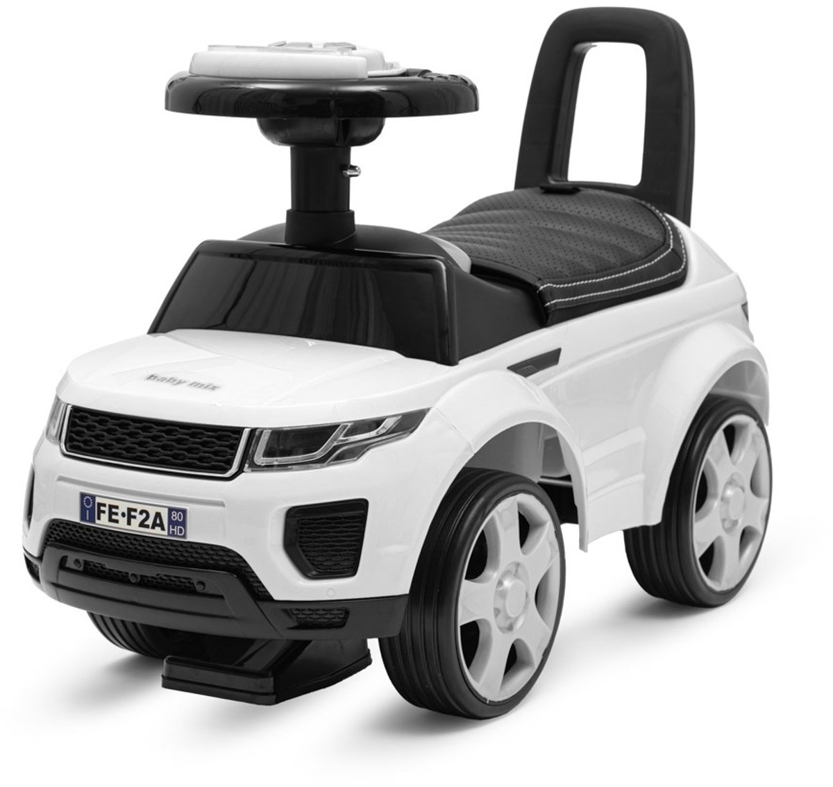 baby mix loopauto witte suv kindvriendelijk comfortabele zitting stevige wielen speelgoedauto kinderauto eerste auto voertuig loopauto voor kinderen suv loopauto