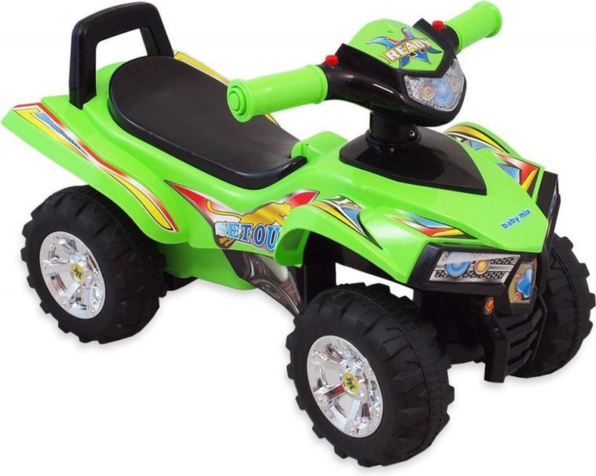 Baby Mix - Loopquad Groen - Met Geluid en Licht - Vanaf 1 Jaar - Loopauto Kind - Quad Ride-on Loopauto kopen online