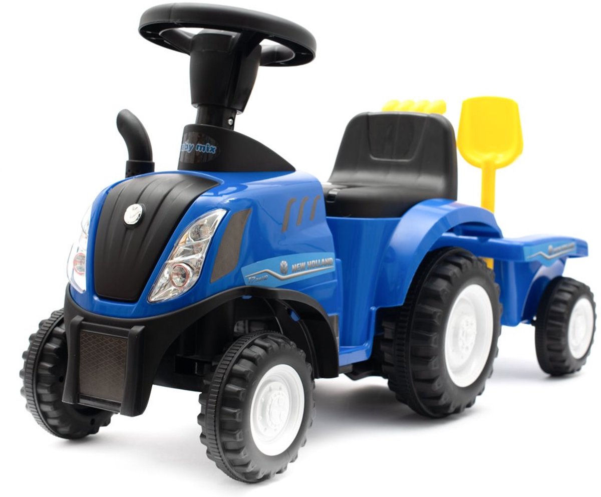 Baby Mix – Looptractor New Holland Blauw – Met Aanhanger & Gereedschap – Vanaf 1 Jaar Loopauto kopen online