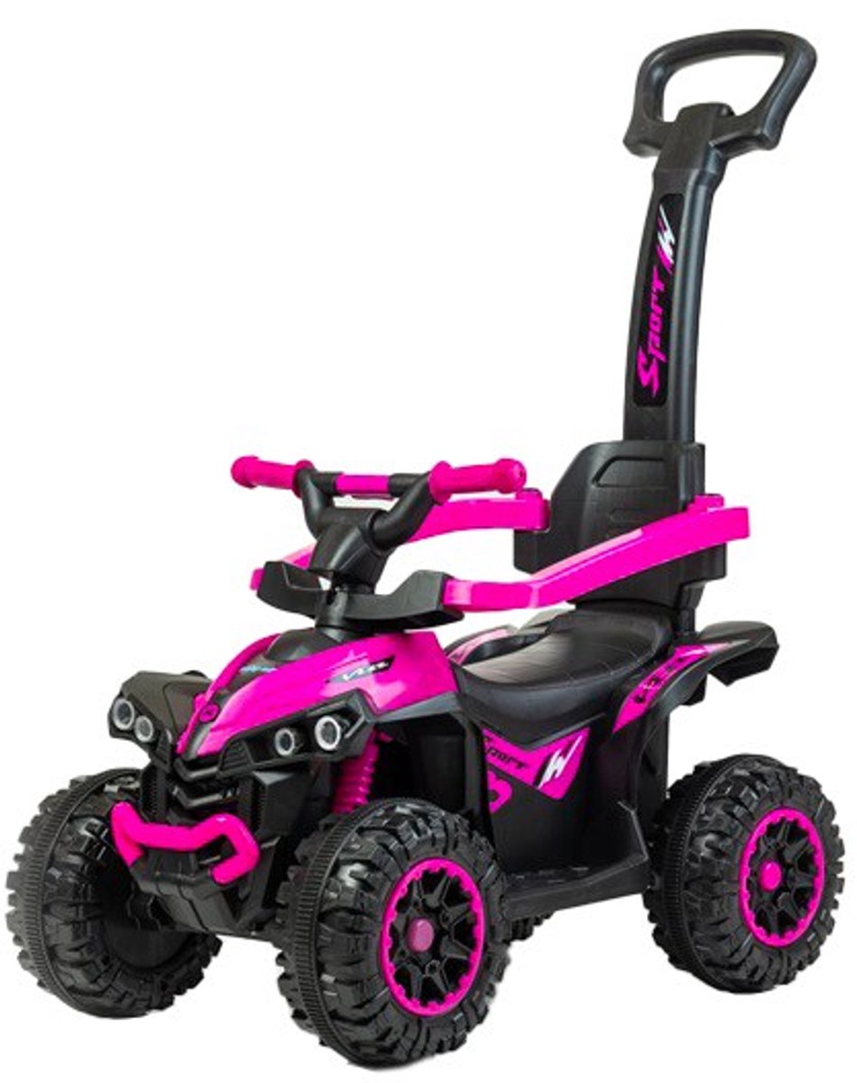 Baby Mix Mega Loopauto Roze – Met Duwstang en Geluid – Max. 30 kg Loopauto kopen online
