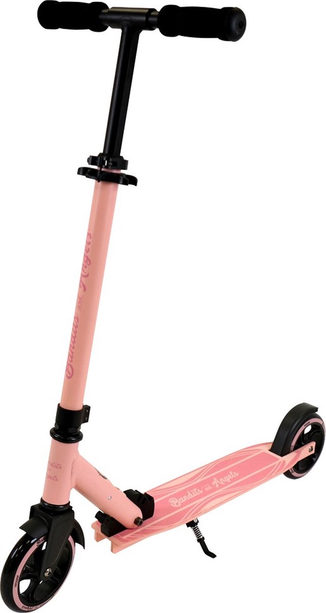 bandits angels kinderstep aluminium streetracer retro roze vanaf 4 jaar voor meisjes step voor kinderen inklapbaar verstelbaar stuur stepje met voetrem