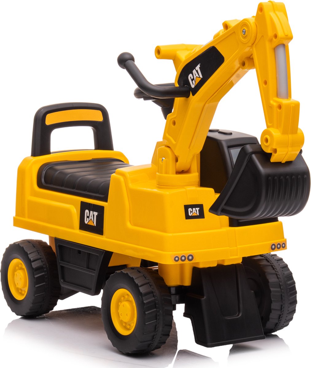 Bandits & Angels Loopauto CAT Graafmachine vanaf 1 jaar - Functionele Graafarm - Loopwagen Geel - Loopauto Voor Jongens - Caterpillar Loopauto kopen online